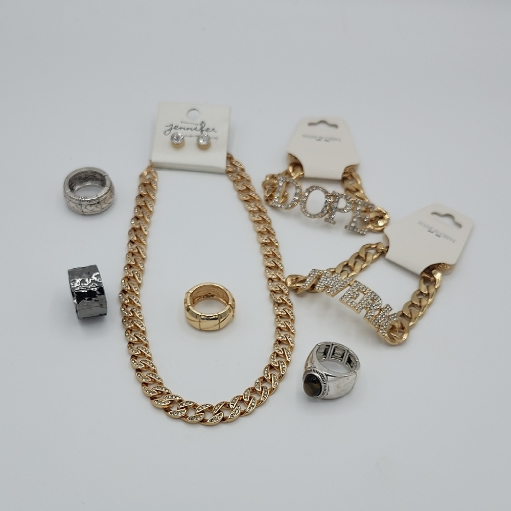 Jenni Necklace, Anklets & Rings Set